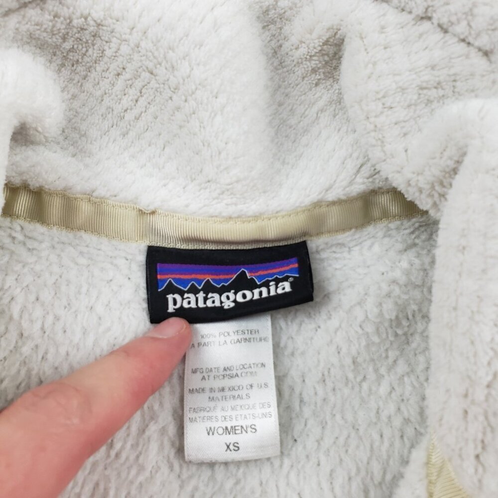 Patagonia Synchilla Snap T Fleece Pullover Womens XS White Outdoor Jacket FLAW - Picture 8 of 12